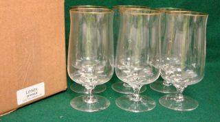 Lenox Intrigue Iced Tea Glasess Gold Set Of Six More Items Avail