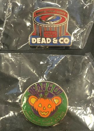 Dead And Company Nyc Msg Fall Fun Run 2019 10/31 - 11/1 Event Pins (set Pair)