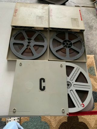 RARE - LAUREL & HARDY 8MM SET - WAY OUT WEST - THREE REELS IN CASES 2