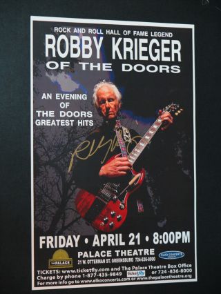 Robby Krieger - Signed 11x17 2017 Tour Poster The Doors