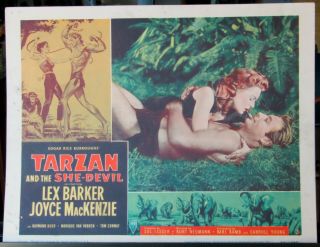Tarzan & The She - Devil Lobby Card Set Of 8: 1953,  Lex Barker
