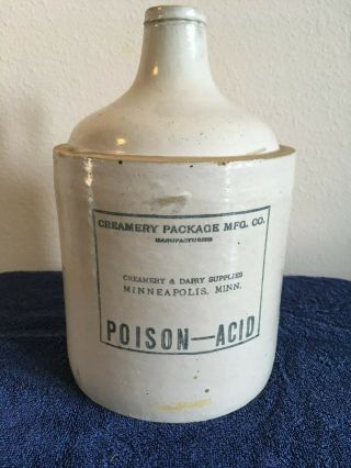 Red Wing 1 Gallon Shoulder Jug - Creamery Package Mfg.  Co.  - Bottom Marked