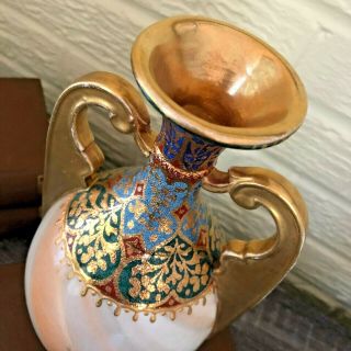 Royal Bonn Antique German Vase - Franz Anton Mehlem,  Cloisonné/Persian Influence 2