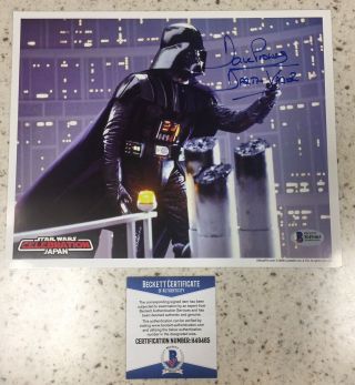 Dave Prowse Star Wars Celebration 8x10 Autograph Darth Vader Bas Beckett Rare