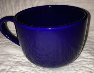 FOX ALLY MCBEAL Promo Over sized Coffee Mug Cup Calista Flockhart Cobalt BLUE 2