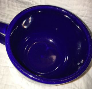 FOX ALLY MCBEAL Promo Over sized Coffee Mug Cup Calista Flockhart Cobalt BLUE 3