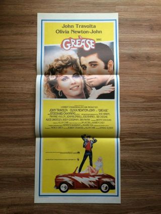 Grease Cinema Daybill John Travolta Olivia Newton John