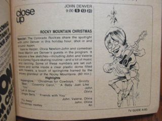 1975 TV Guide (JOHN DENVER/OLIVIA NEWTON - JOHN/TONY FRANCIOSA/JOHN HAMMOND 2