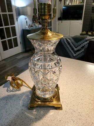 Waterford Crystal Electric Table Lamp 22.  5 " Tall
