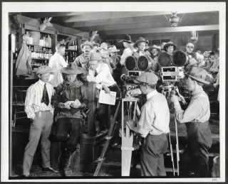 William S.  Hart 1920s On Set Silent Film Western Promo Photo Cameras