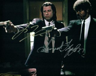 Samuel L Jackson John Travolta Signed 8x10 Photo Picture Autographed,