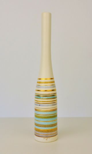 Sascha Brastoff Tall Mid - Century California Modern Ceramic Vase 2