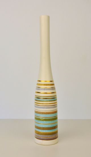 Sascha Brastoff Tall Mid - Century California Modern Ceramic Vase 8