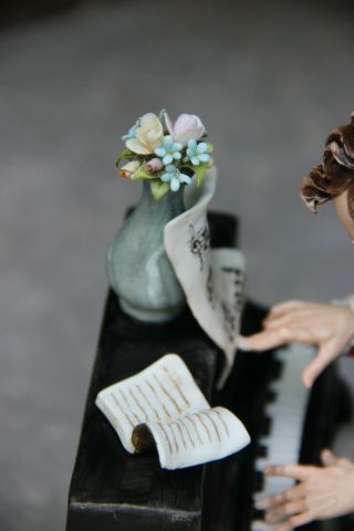 Capodimonte Tyche TOSCA il pianista porcelain Statue figurine piano 4