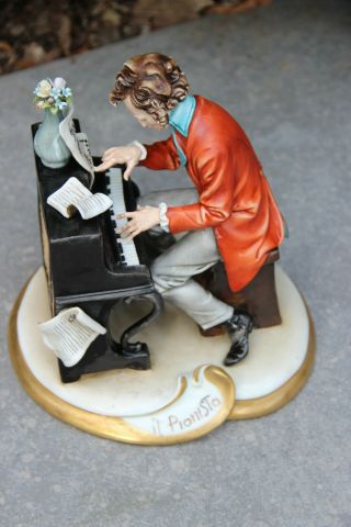 Capodimonte Tyche TOSCA il pianista porcelain Statue figurine piano 7