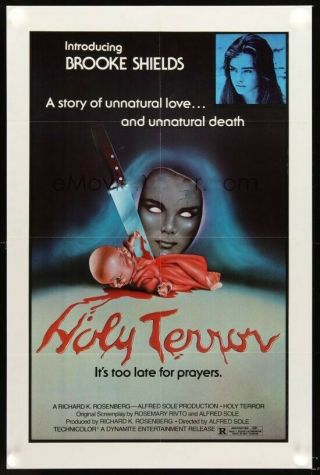 Holy Terror 27x41 Movie Poster 1981 Brooke Shields Alice Sweet Alice