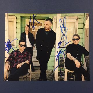 Blue October Full Band Signed Photo 8x10 Autographed Justin Furstenfeld