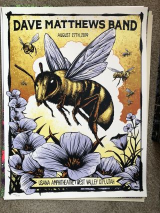 Dave Matthews Band Poster Usana Utah Bee