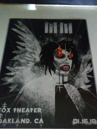 Marilyn Manson Fox Theater Oakland Ca 1/16/18 Concert Gig Poster