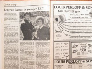 Nov.  1981 Philadelphia Inquirer TV Week (LORENZO LAMAS/FALCON CREST/JANE WYMAN 4