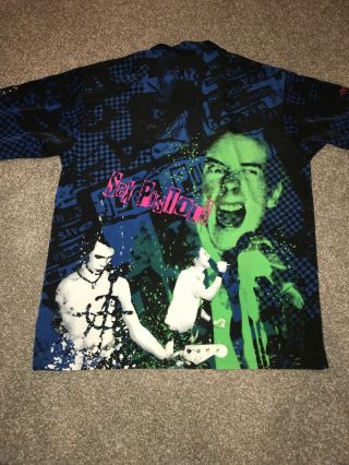 VERY RARE Dragonfly Clothing SEX PISTOLS Sid Vicious Shirt sz Large Punk Rock 8