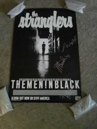 The Stranglers Autographed Poster The Tour According To The Men In Black