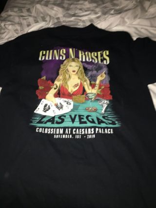 Official Guns N Roses Las Vegas Caesars Palace Colosseum Event Shirt Large 11/1