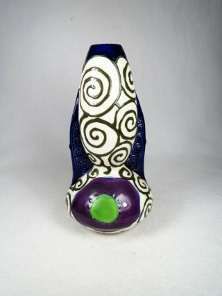 Very Rare Ditmar Urbach Swirl Vase Art Deco Czech Bohemian