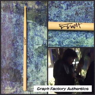 Gfa Ac/dc Drummer Simon Wright Signed Autograph Drumstick Proof Ad4