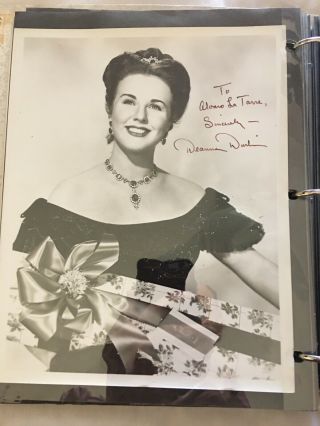 Deanna Durbin famoust actrees.  Photos 8x10 autographed 2