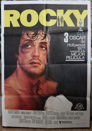 Rocky Stallone 1976 First Release Spanish Movie Poster Rare