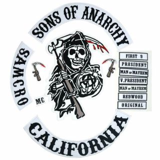 14pcs Sons Of Anarchy Biker Patch Vest Clothing Back Patches Jacket Embroidery