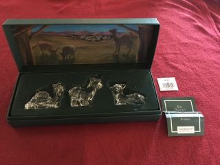 " The Nativity Animals " Waterford Marquis Lead Crystal Nativity -