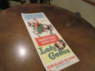 Rare - Lady Godiva 1955 Movie Poster Insert Maureen O 