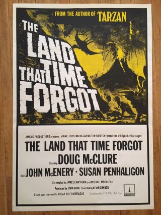 The Land That Time Forgot 1974 British Amicus Film Poster Doug Mcclure