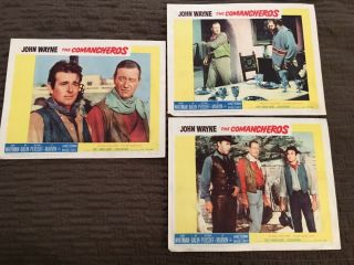 The Comancheros Set Of 3 Lobby Cards John Wayne