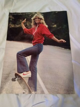 Vintage 1977 Farrah Fawcett Skateboarding Stand Charlie 