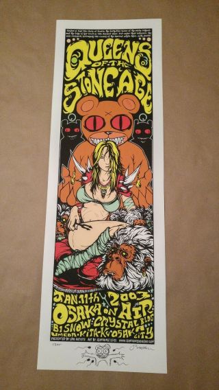 Queens Stone Age Test Print Jermaine Rogers Dero Osaka 2003 Doodled Poster Qosta