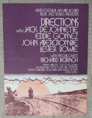 Jack Dejohnette Neeb Hall Asu 1978 Avant - Garde Jazz Concert Poster Lester Bowie