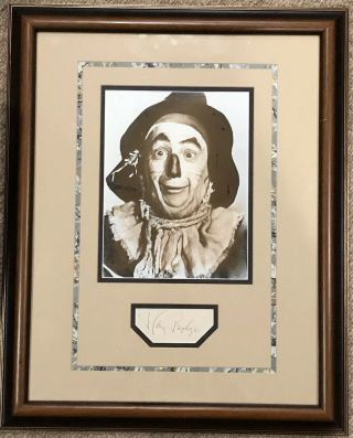 Ray Bolger Photo & Autograph - Scarecrow From The Wizard Of Oz