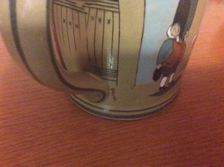VINTAGE Buffalo Pottery Emerald Deldare Ware Mug 1911 signed Near 3