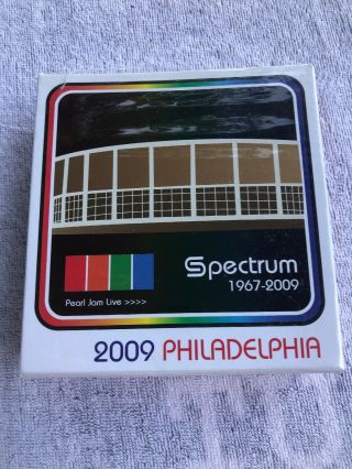 Pearl Jam Live 2009 Philadelphia Spectrum Cd Box Set W/ Band Card Set -