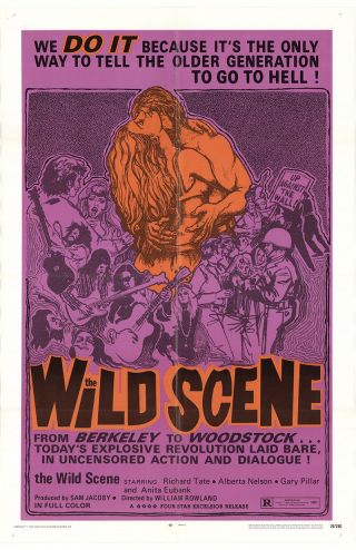 The Wild Scene 1970 27x41 Orig Movie Poster Fff - 34225 Fine Alberta Nelson