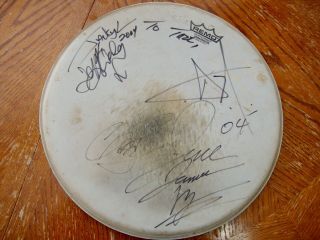 Jackyl Hand Signed Snare Drum Head Autographed 4 Members 2004 Jesse James Dupree