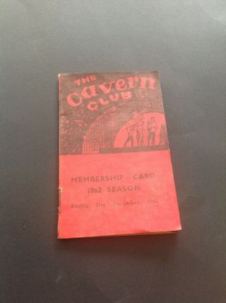Cavern Club Membership Card For 1962 Beatles Interest A Bit Grubby