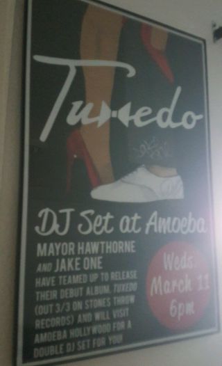 Mayer Hawthorne Signed Tuxedo Live At Amoeba Poster Rare Jake One
