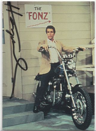 Henry Winkler The Fonz Happy Days Rare Signed Trading Card