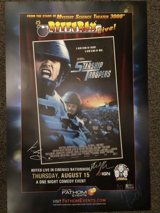 Rifftrax Live: Starship Troopers - Autographed Poster