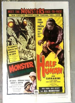 Monster From Green Hell,  Half Human - 1957 Horror/sci - Fi Combo 1 Sht