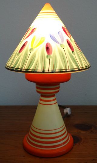 Czech Pottery - Ceramic Decorative Lamp
